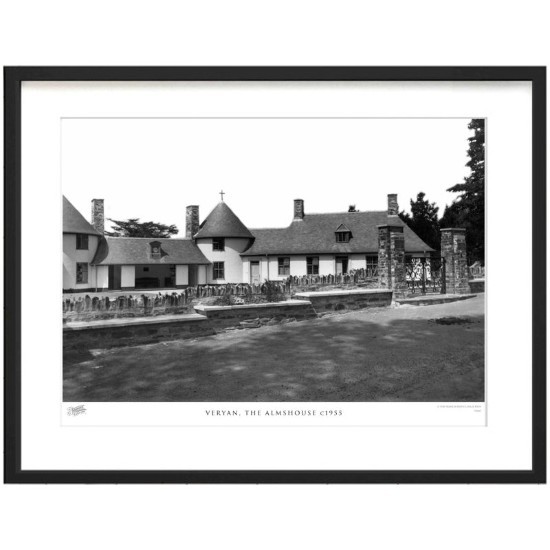 Veryan, The Almshouse C1955 by Francis Frith - Single Picture Frame Print, 40cm H x 50cm W x 2.3cm D