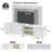 Mercer41 71" High Gloss Tv Stands With Metal Legs For 65/75/80 Inch Tv, Modern Fluted Panel Entertainment Center With Storage Cabinets-1279640156