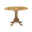 L'ensemble 5 pièces de table et chaises de cuisine comprend une table de salle à manger ronde avec Dropleaf et 4 chaises de salle à manger Parson en tissu brun naturel-1891728520-1891728523