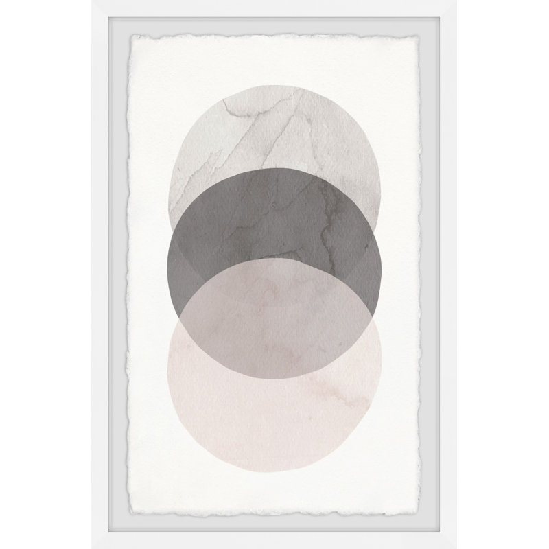 «Three Circles» par Abdirazaq, reproduction d'art graphique sur papier, H 18 po x l 12 po x P 1,5 po