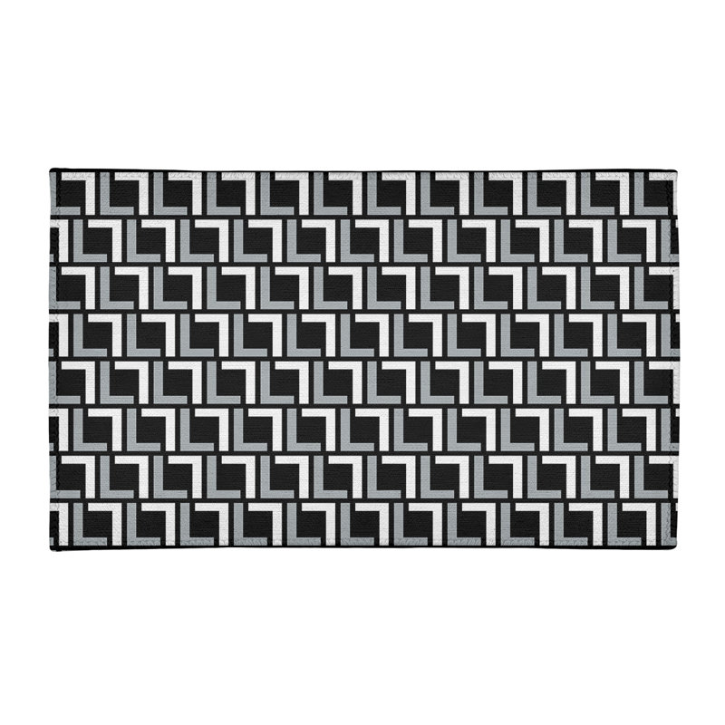 Geometric Indoor Rug, Rectangle 3' x 5'