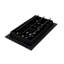 Évent à registre de plancher en aluminium à grille de plancher en aluminium 10 po x 16 po noir