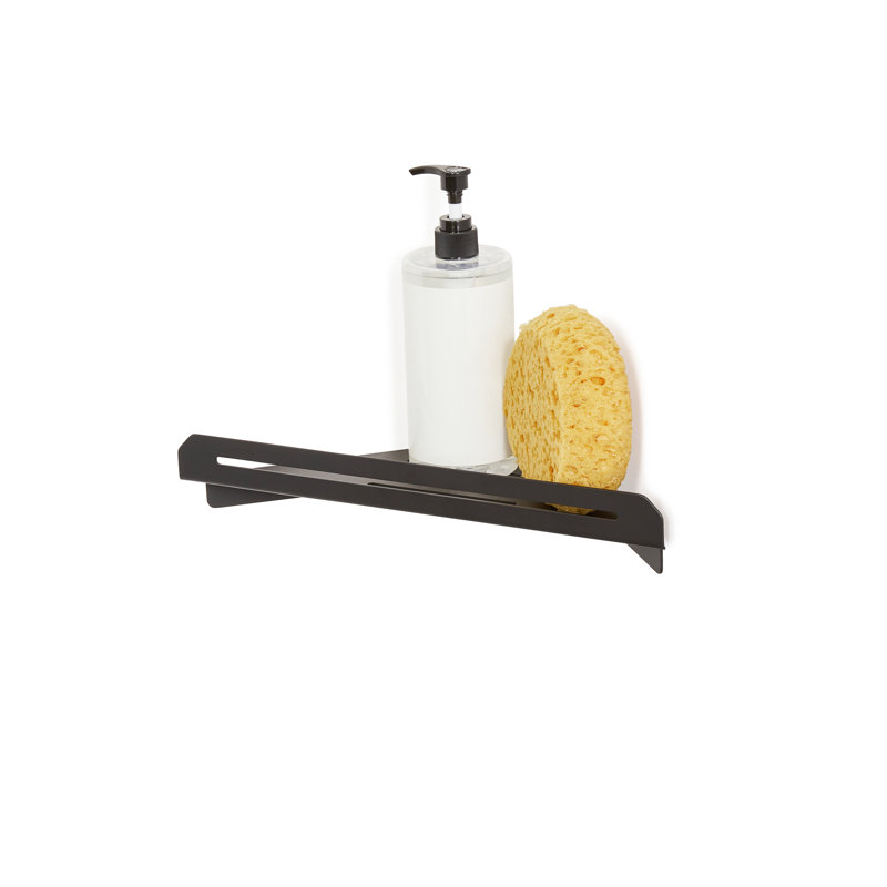 Tablette de douche murale en acier inoxydable, Noir mat