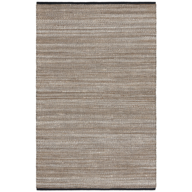 Natural Fiber Flat Weave Jute/Cotton Rug in Taupe/Bleach, Rectangle 3' x 5'