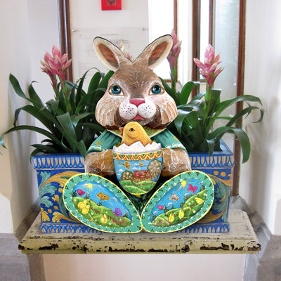 24'' Handmade Wood Hanging Figurine Ornament