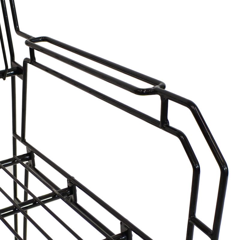 Banc de jardin noir en fil d'acier noir