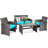 4 - Person Patio Conversation Set with Cushions-668035068