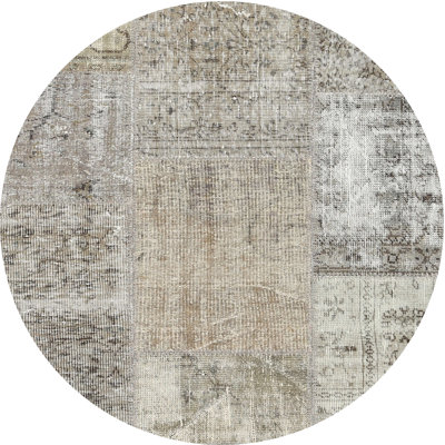 Tapis gris/zone blanche contemporaine Storvik