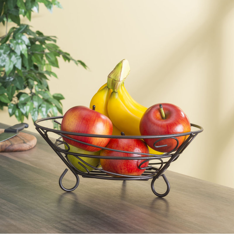 Home Basics Metal Fruit Bowl, Bronze