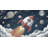 Starry Night Wallpaper Rocket Space Wall Mural-1689346000-1689346007