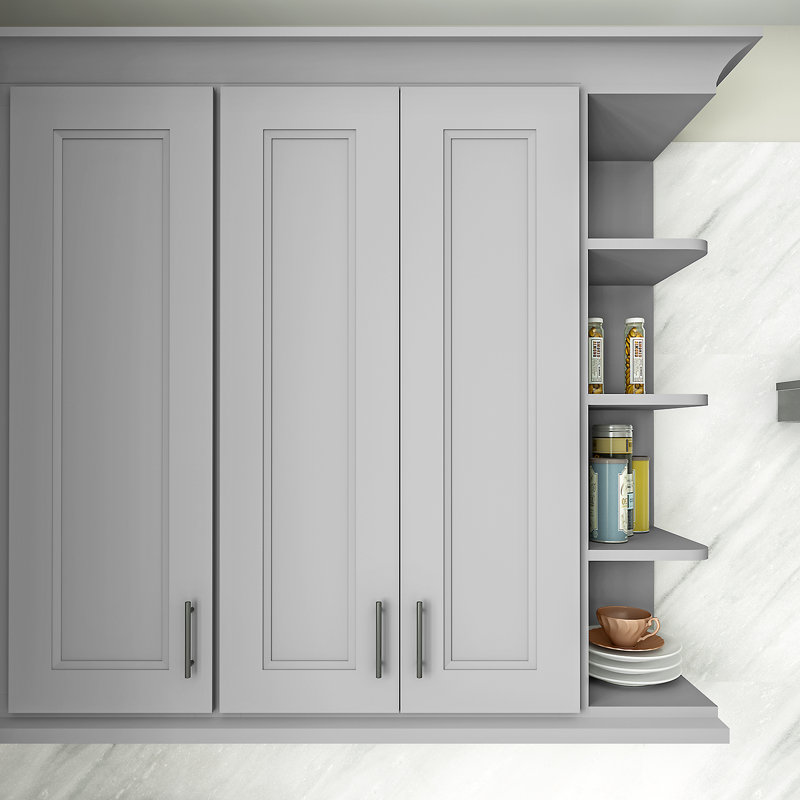 Armoire de cuisine en bois massif prête à assembler, H 30 po x l 30 po x P 12 po, Blanc Newport