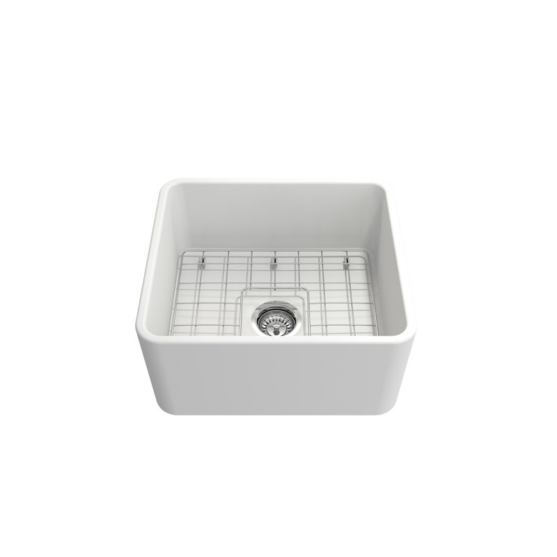 20'' L Kitchen Sink, Matte White
