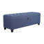 Banc de 55,5 pouces avec repose-pieds et coffre de rangement avec dessus rabattable et siège rembourré avec tabouret de bout pour le couloir