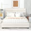 Grand lit plateforme tapissier avec lit gigogne simple et deux tiroirs