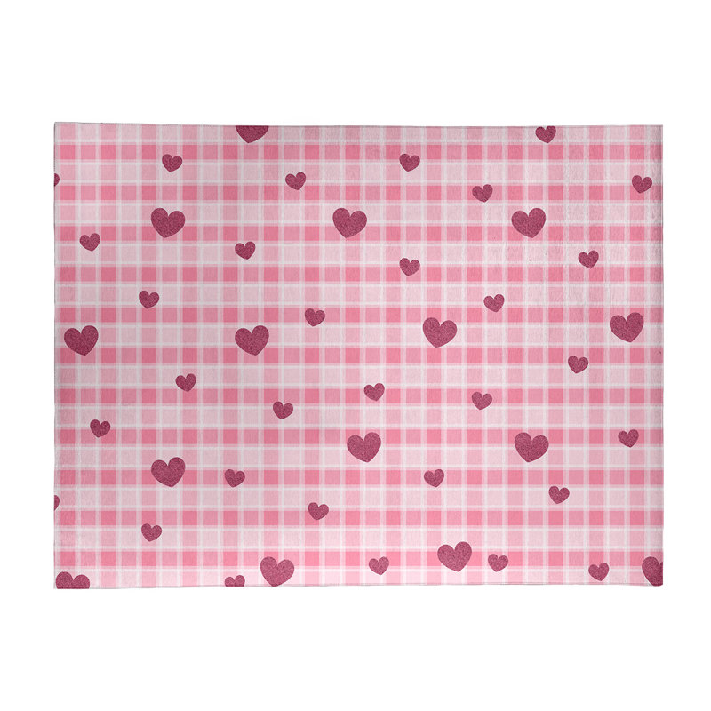 Tapis zone rose fait main, Rectangle 9 pi x 12 pi