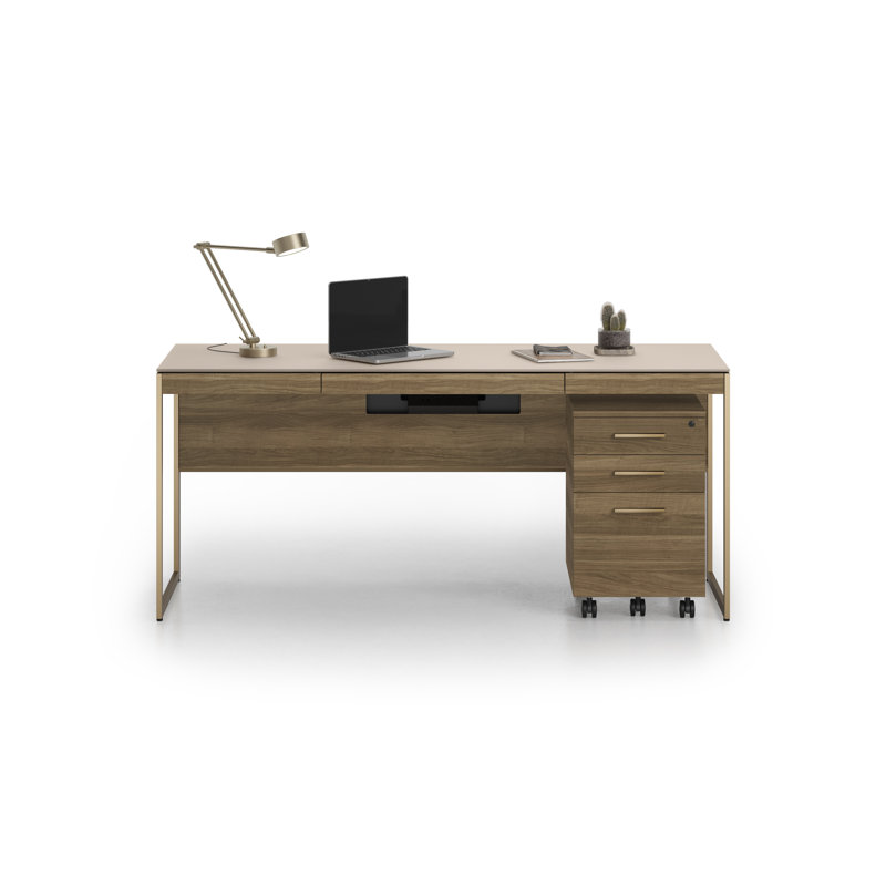 Sequel Studio Desk - 6601, Neo Walnut/Bronze