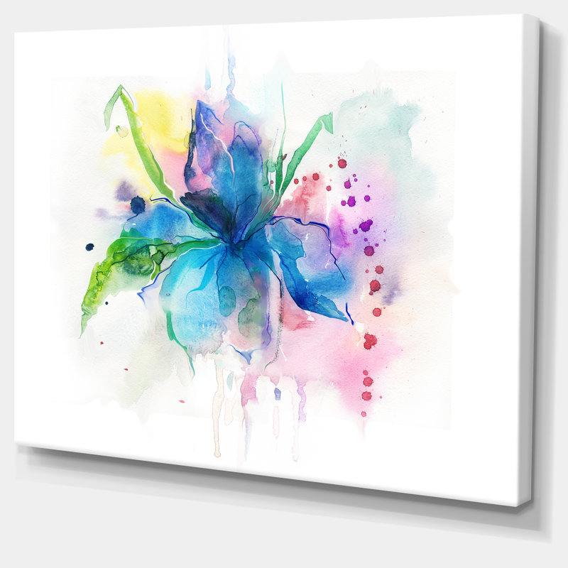 «ris aquarelle», reproduction d'art sur toile tendue, H 12 po x l 20 po