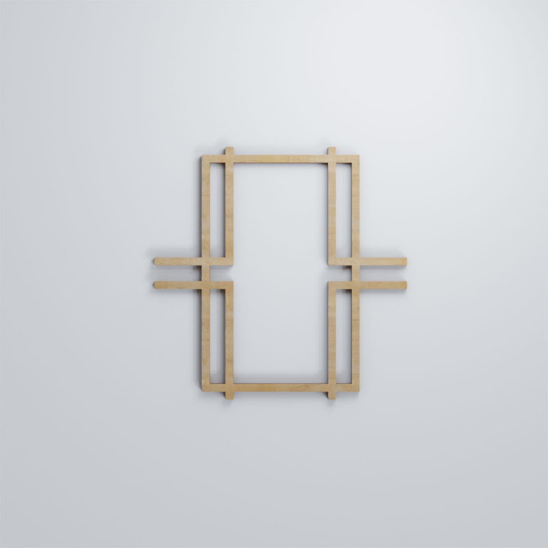 Panneaux muraux en bois Granby, Hickory, H 7 3/8 po x l 7 3/8 po x P 1/4 po