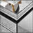 Mirrored Nightstand With 3 Drawers, Silver Nightstand With Crystal Inlay, Mirror End Table, Modern Bedside Table, Glass Table For Bedroom, 13.8''W X 17.7" L X 23.6" H