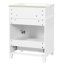 Meuble-lavabo de salle de bain avec lavabo en céramique, armoire de rangement en bois massif avec portes à fermeture douce, style rétro-1448632164