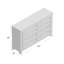  Commode 8 tiroirs Lexee