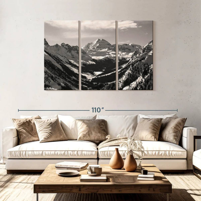 Alvord Winter In Maroon Bells, H 48 po x l 74 po