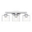 Très grande applique pour meuble-lavabo en chrome poli 5 lumières avec verre soufflé à la bouche-108265166-108265154