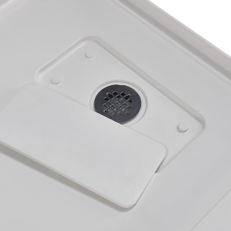 Streamline NTS-608-482-RH 48 in. x 32 in. Alcove Solid Surface Resin Shower Base in Matte White with Right-Hand Drain, Drain Included