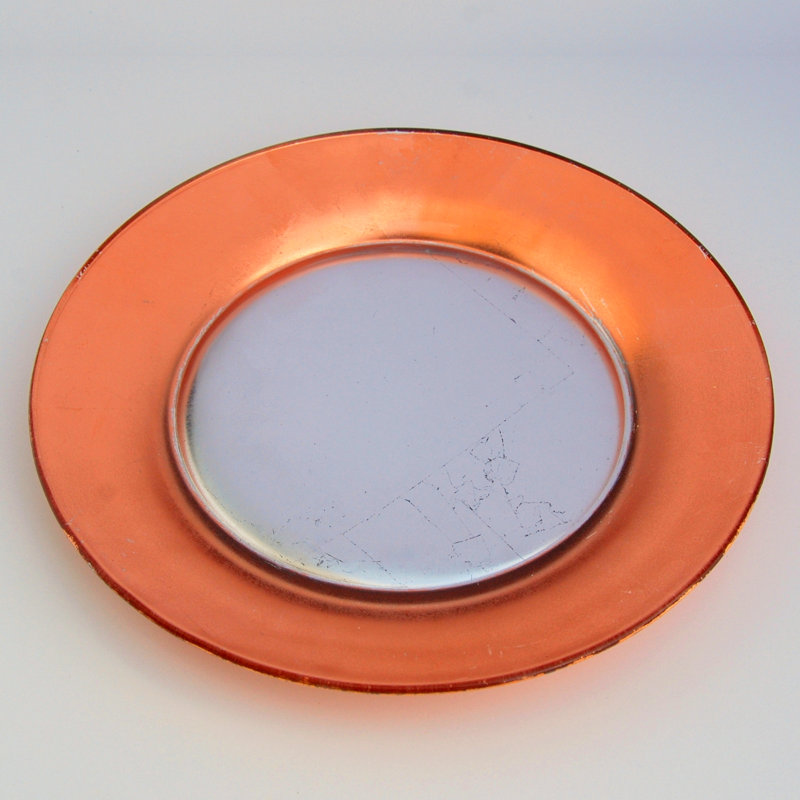 7.5" Appetizer Plate, Silver/Rose Gold