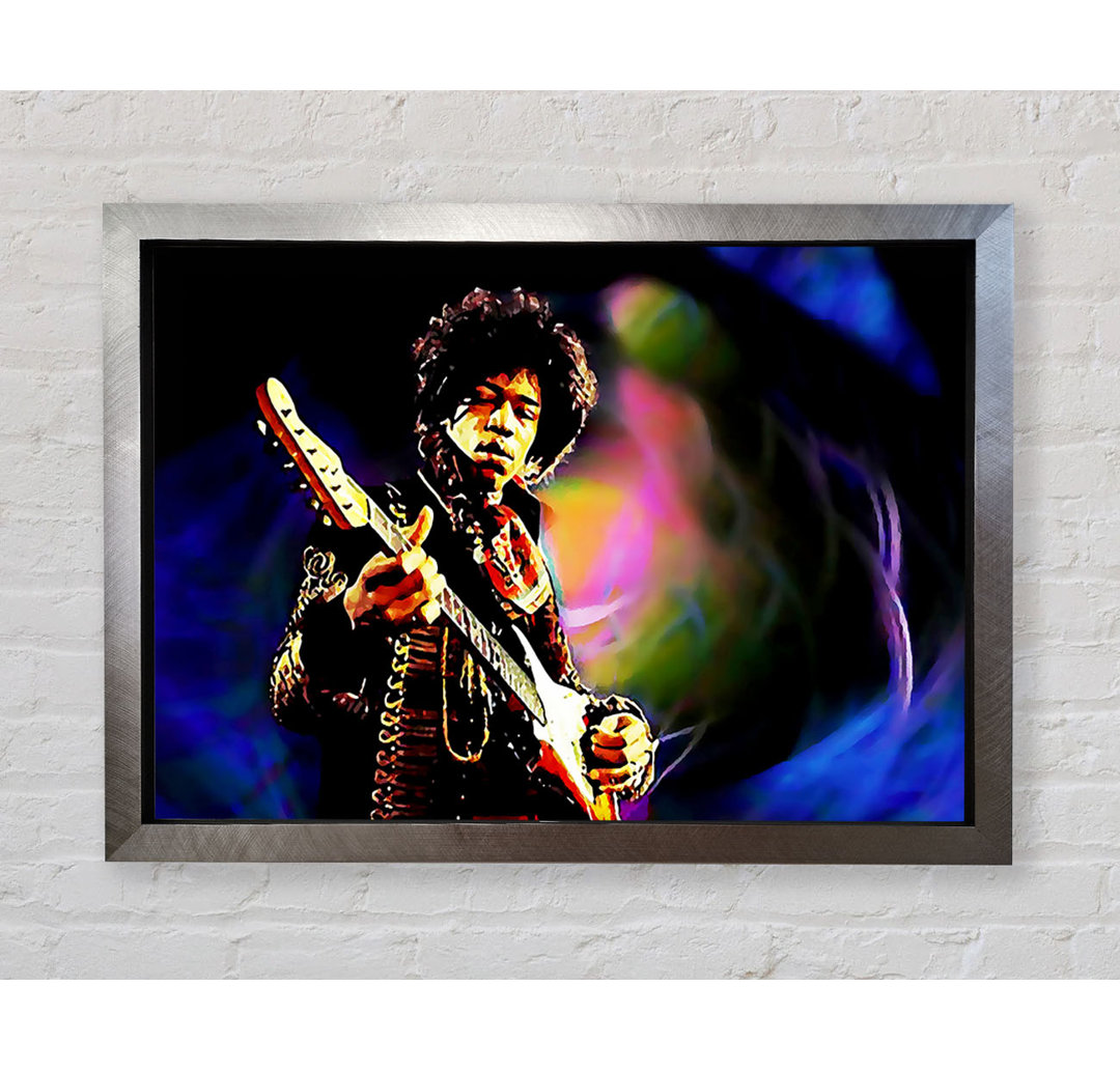 Jimi Hendrix Energy Field - Einzelner Bilderrahmen Kunstdrucke