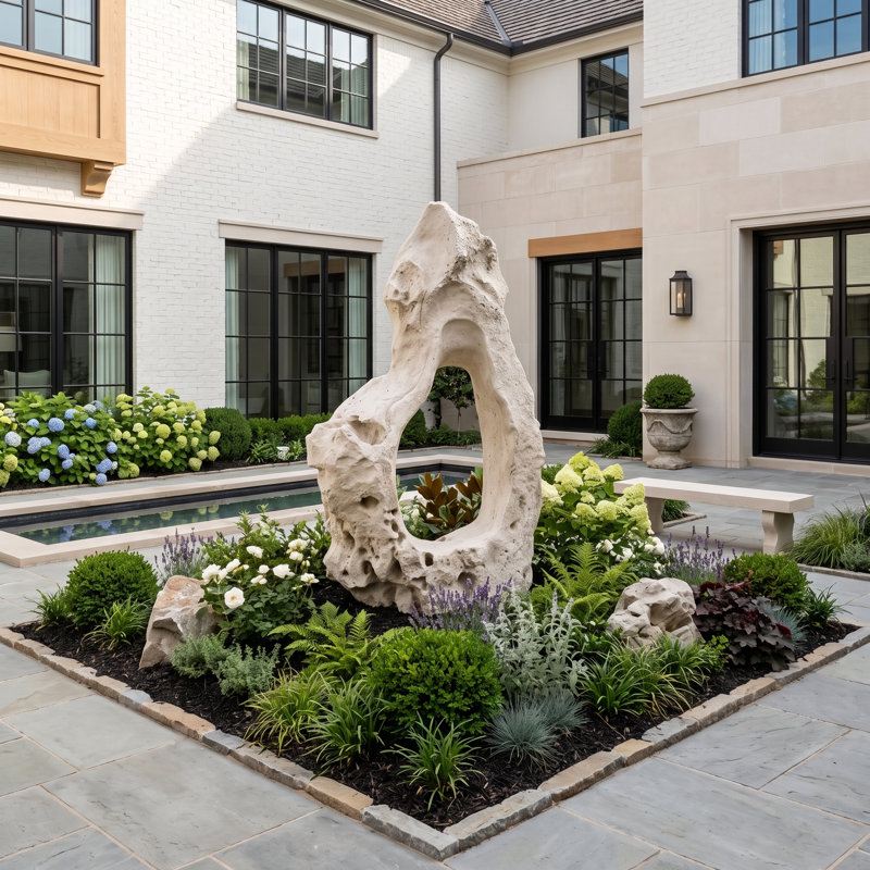 Dimensional Organic Stone Sculpture