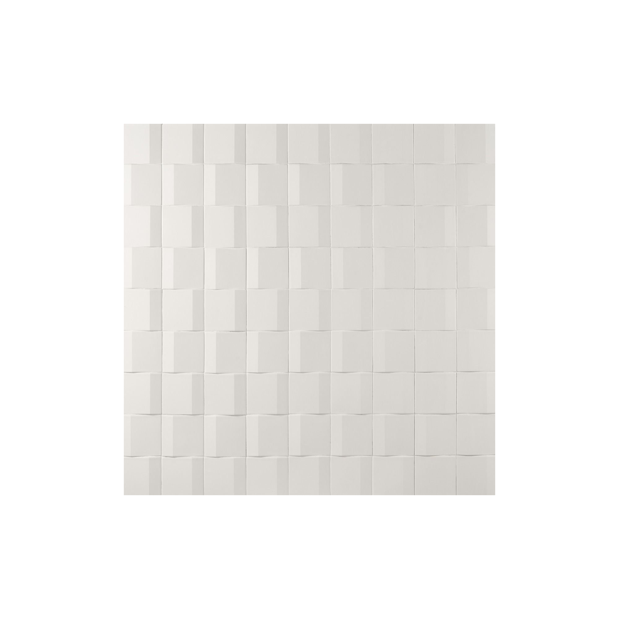 Ardor Edge 5.11 in. x 5.11 in. Metallic Porcelain 3D Wall Tile (4.12 Sq. Ft. / Case), White