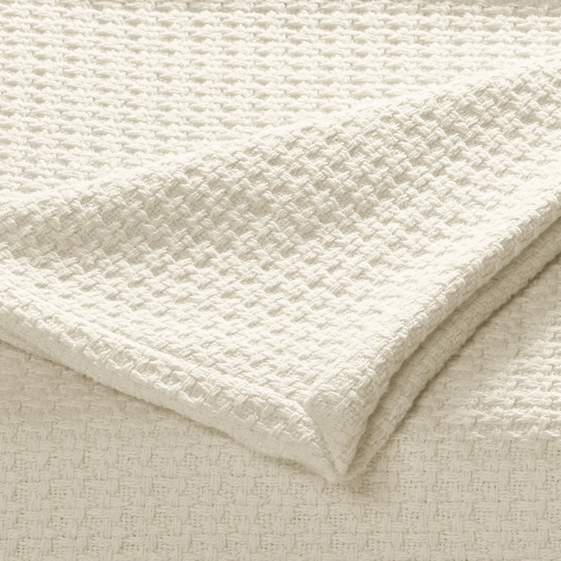 Hand Woven Blanket, King, Ecru