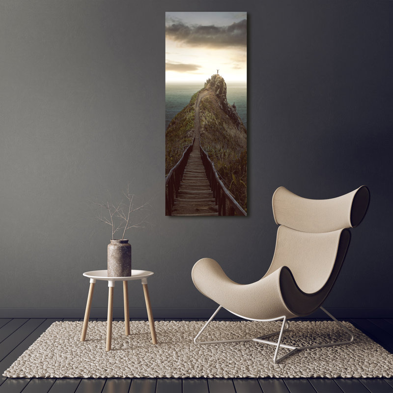 Path On The Rock - Wrapped Canvas Print