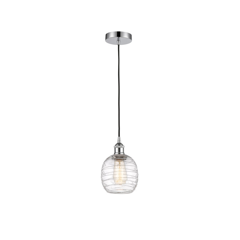 Luminaire suspendu simple à 1 lumière Amila, Chrome poli