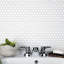 Carreau de mosaïque en porcelaine blanche 11-1 / 2 "x 11-5 / 8" Colmena Hex Matte-113354825