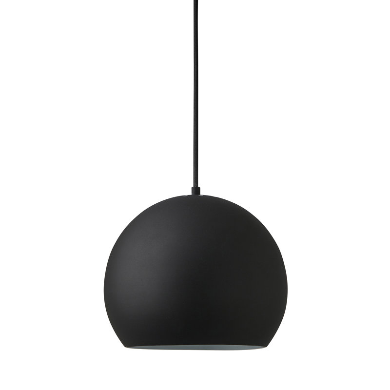 Seminole 1 - Light Black Dome Pendant, Black Mate