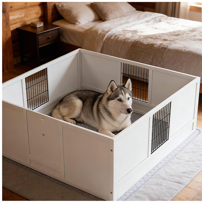 Pet Box,Dog Box with Washable Pee Pad