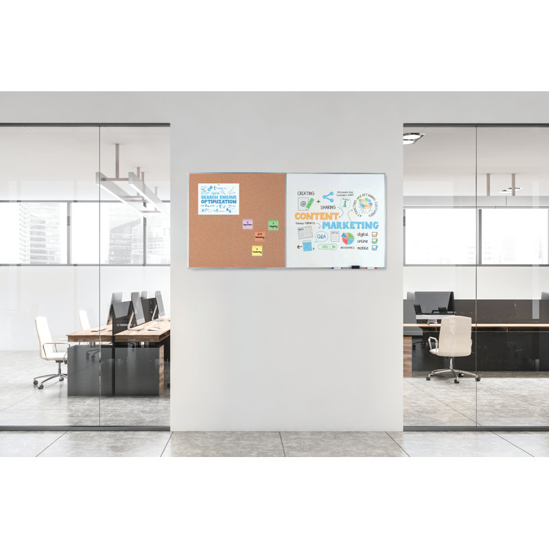 Tableau d'affichage mural combiné, H 2 pi x L 3 pi