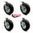 4-Piece Pneumatic Rubber Caster Set