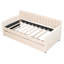 Lit de jour simple beige avec espace pratique et tiroirs de rangement-1468624758