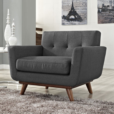 Carson Carrington Sigtuna Wooden Leg Mid-century Armchair