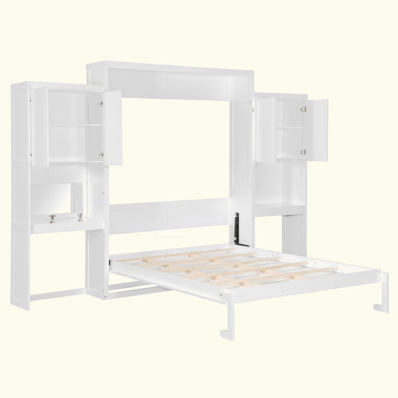 Murphy Bed With Desk, Vanity And Cabinets