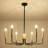 Roxsanne 6 Light Dimmable Classic / Traditional Chandelier Rustic Linear Candle-Style Kitchen Island Light Fixture-400281901-364436818