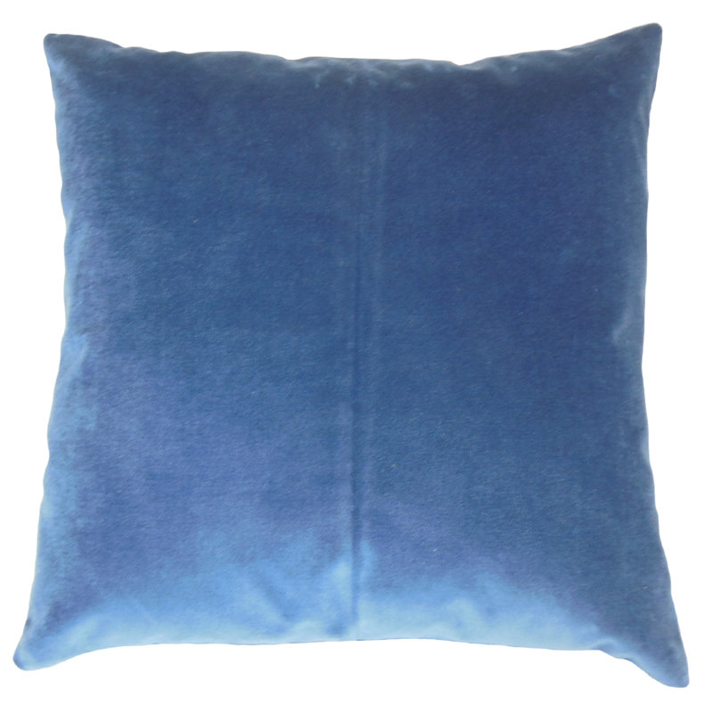 Coussin en coton Caly, Hauteur (24 po) x largeur (24 po), Émeraude