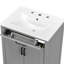 Meuble-lavabo double autoportant moderne de 48 pouces avec lavabos en céramique, charnières à fermeture en douceur, tablettes de porte à double couche et portes de salle de bain à tiroir rabattable double, tiroir rabattable, tablette en U réglable, noir