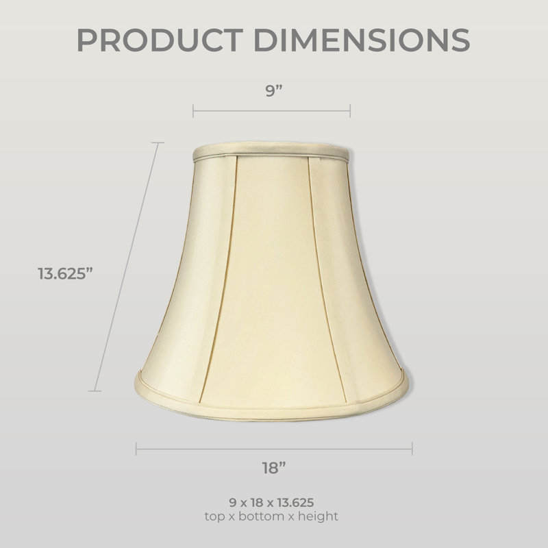 Royal Designs, Inc. BSO-704-18BG-2 True Bell Basic Lamp Shade, 9 x 18 x 13.6, Beige, 2-Pack, Beige, 13.63" H x 18" W x 18" D