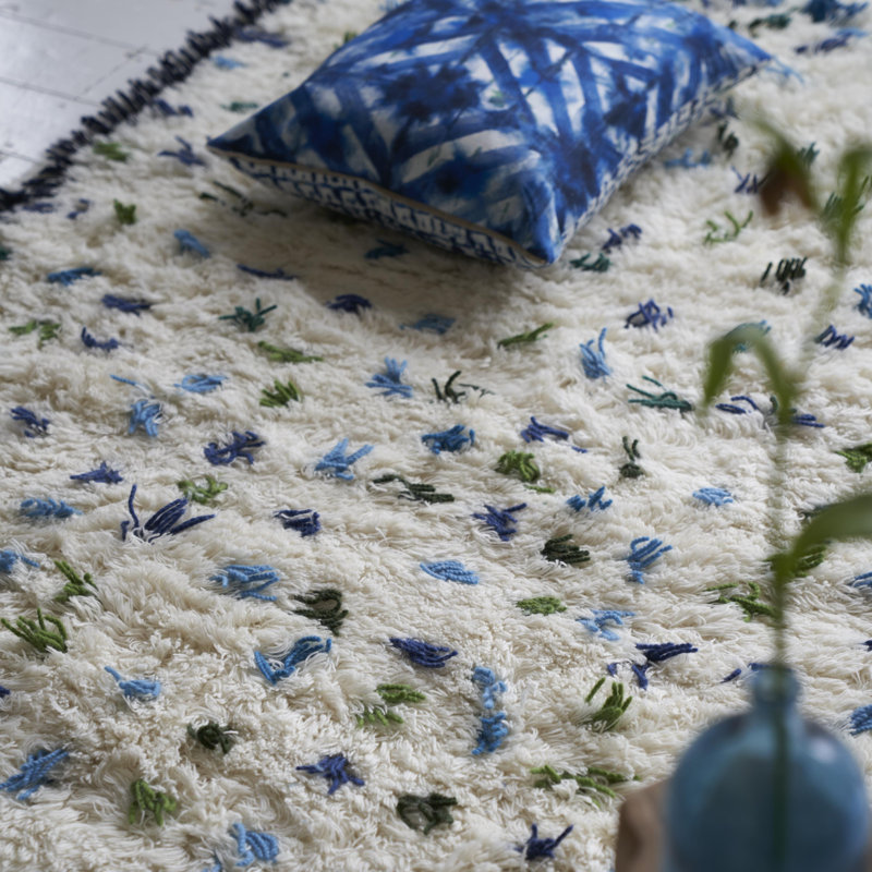 Valais Cobalt Rug, Rectangle 6'7" x 9'10"
