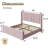 Upholstered Bed with Vertical Channel Tufted Headboard & 22" Footboard-1126335011-1126335010