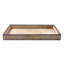 Cream Cow Hide Rectangle Tray With Black Leather Trim - Large-2137793655